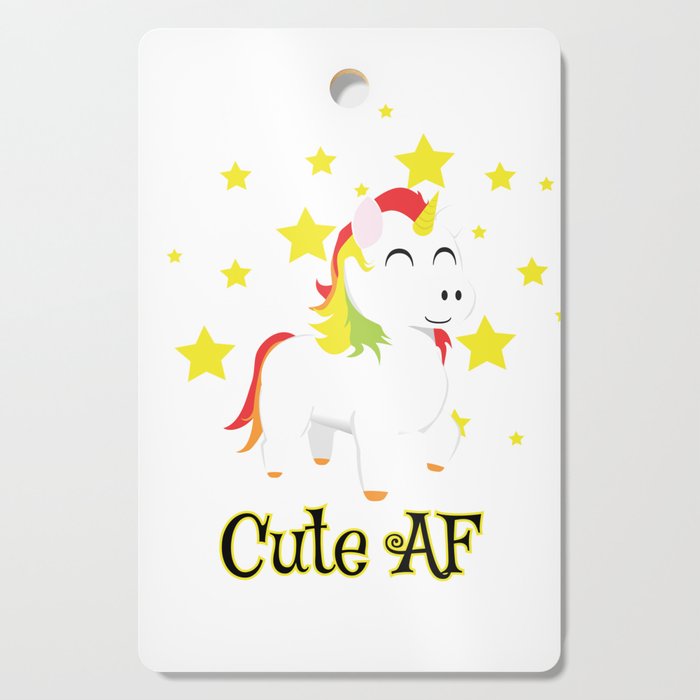 Cute AF Unicorn Cutting Board