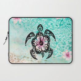 Hibiscus Turtle Laptop Sleeve