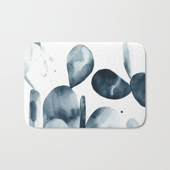 Indigo Paddle Cactus Bath Mat