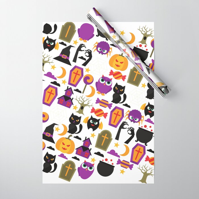 Happy Halloween Pattern Wrapping Paper