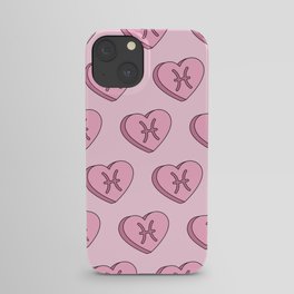 Pisces Candy Hearts iPhone Case