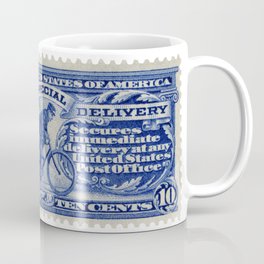 Special Delivery 1902 vintage blue postage stamp Coffee Mug