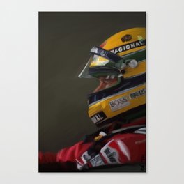 Portrait of Ayrton Senna Canvas Print