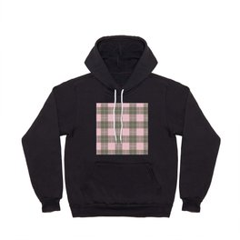 Pink and grey gingham checked Hoody