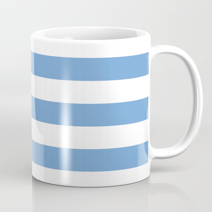 Stripe Blue and White Lines Coffee Mug