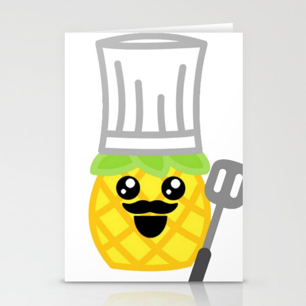 Chef Pineapple Stationery Cards