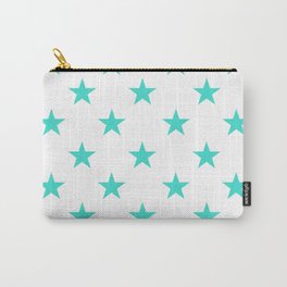 Stars (Turquoise/White) Carry-All Pouch