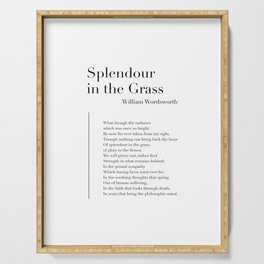 Splendour in the Grass by William Wordsworth Serving Tray