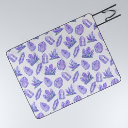 Crystals - Purple Agate Picnic Blanket