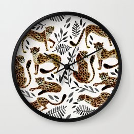 Cheetah Collection – Mocha & Black Palette Wall Clock