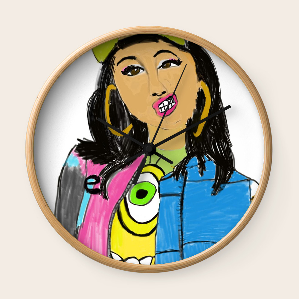 Cardi B Wall Clock By Lovelyrose Society6