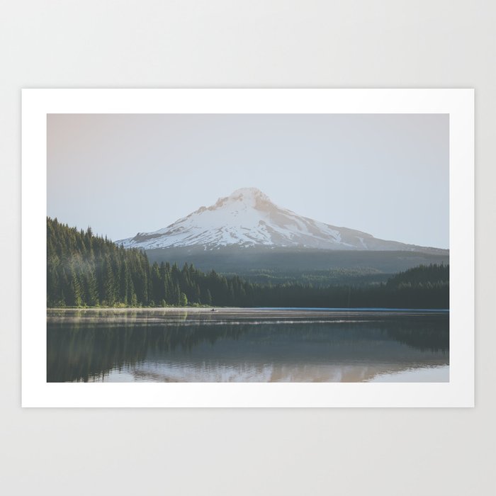 Trillium Lake Sunrise - Nature Photography Art Print