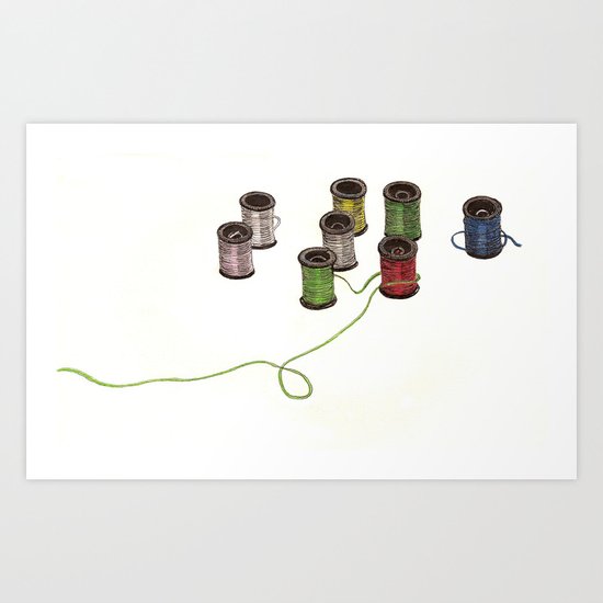 Thread Art Print