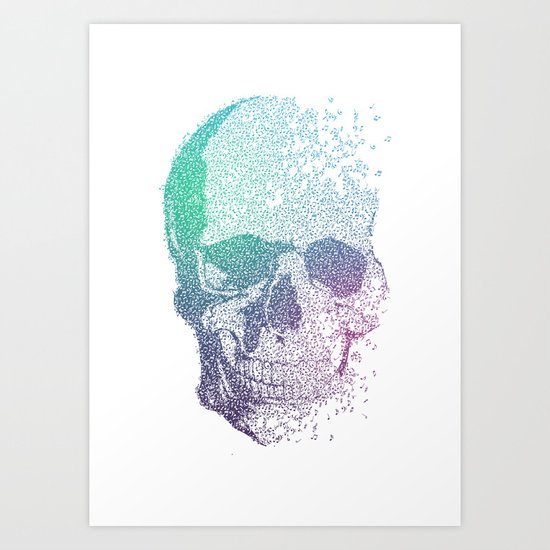 Music Skull Art Print