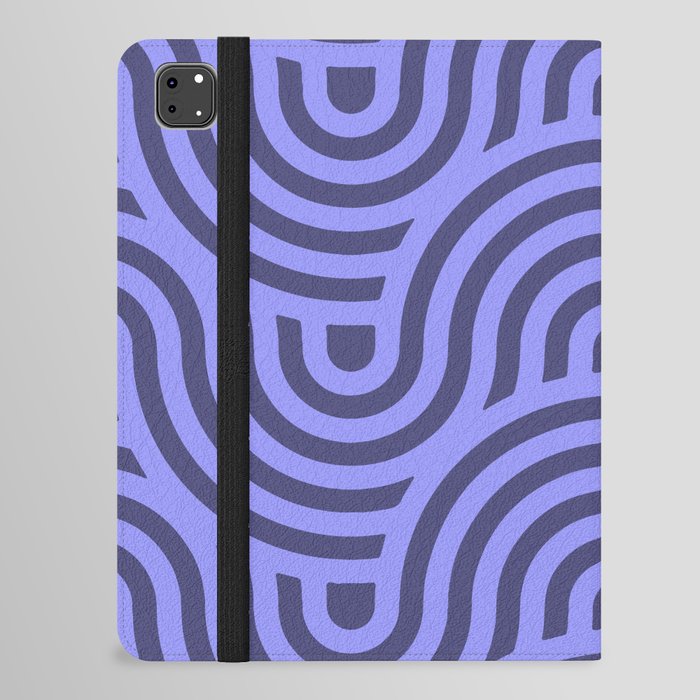 Very Peri Color Waves Lines pattern Graphic Design iPad Folio Case