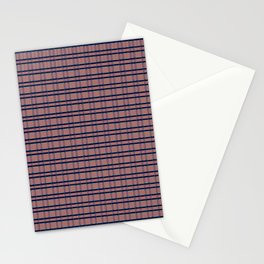 Muave Pink Checked Plaid pattern Stationery Card