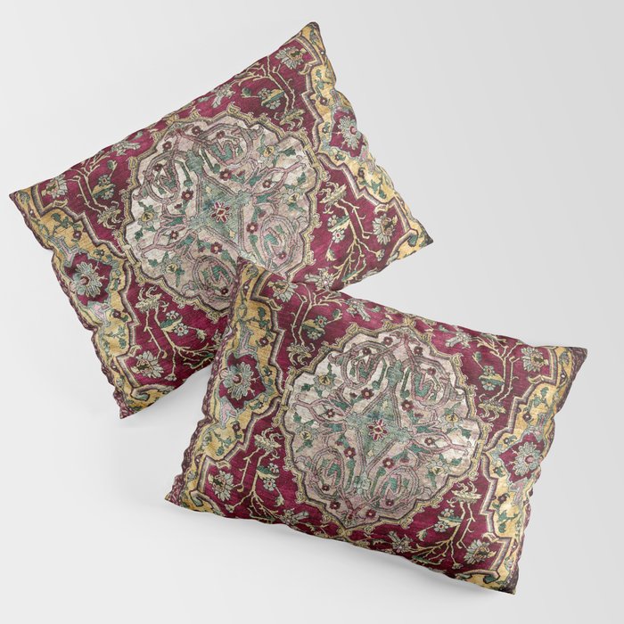 Farahan Arak West Persian Silk Rug Print Pillow Sham