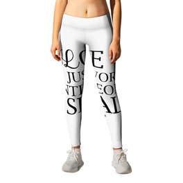 LOVE Quote Print 'Love Is Just A Word' Leggings