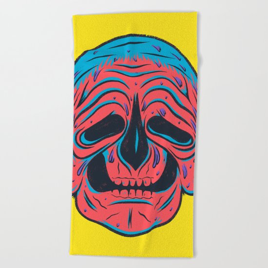 SLOPPY SKULL Beach Towel