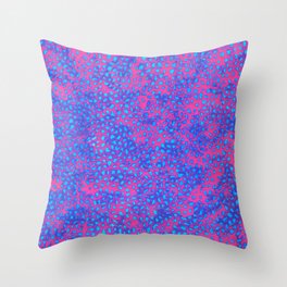 Infinity Web pink and blue Throw Pillow
