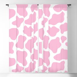 Pink Cow Print Blackout Curtain