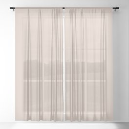 Diaphanous Light Tan Neutral Pastel Solid Color Pairs To Sherwin Williams Malted Milk SW 6057 Sheer Curtain
