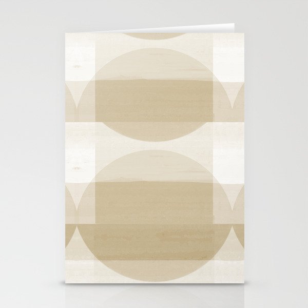 A Touch Of Cream - Soft Geometric Minimalist Beige Tan Creme Ivory Sand Stationery Cards