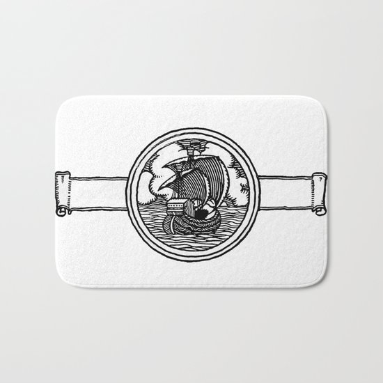 Ship stamp Bath Mat