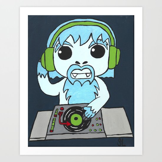 DJ Euro Yeti Art Print