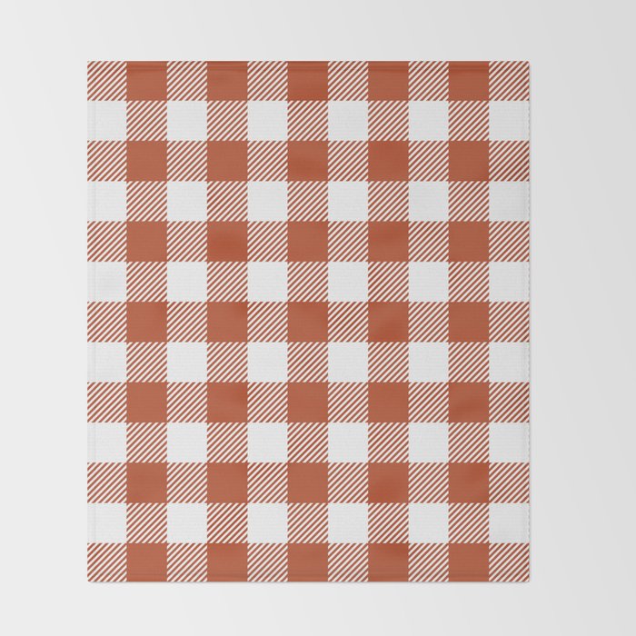 Buffalo Plaid Dark Orange Throw Blanket By Jsdavies Society6