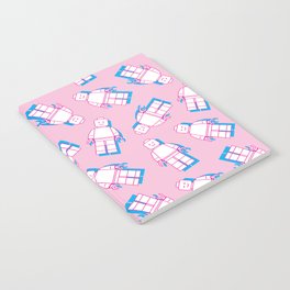 Mini Fig. Pattern - Pink Notebook