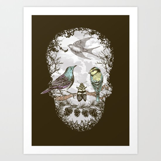 Nature's Skull II Art Print