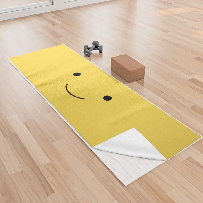 Happy 2 yellow  Yoga Towel