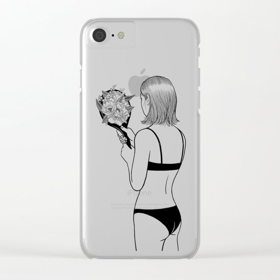 Fall in love with myself first Clear iPhone Case