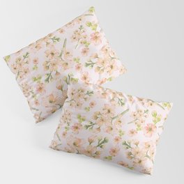 Dreamy Watercolor peach florals Pillow Sham