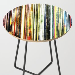 a rainbow of records! Side Table