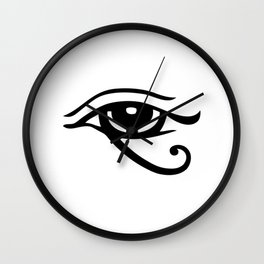 Egyptian Eye of Horus. BLACK. Wall Clock