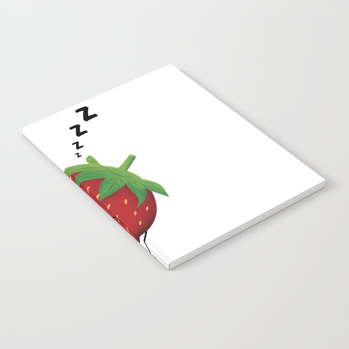 Strawberry sleeping Notebook