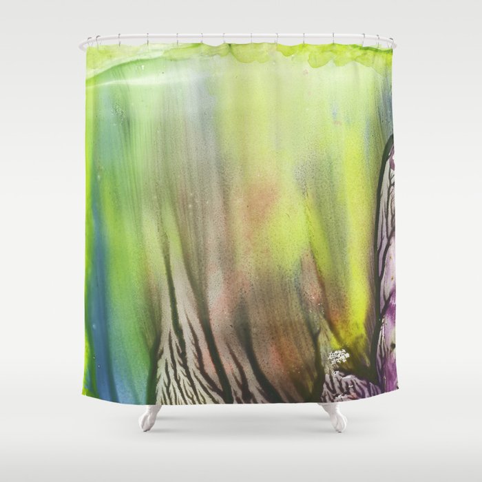 Waterfall Of Colors Abstract Landscape Watercolor Monotype