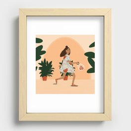 Girl with Oranges Recessed Framed Print