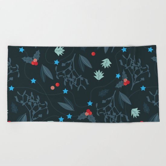 xmas pattern Beach Towel