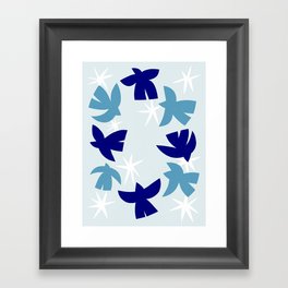 Blue birds Framed Art Print
