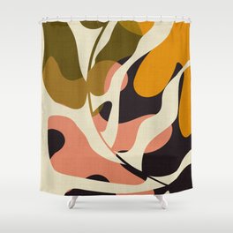 cut out leaves minimal Shower Curtain
