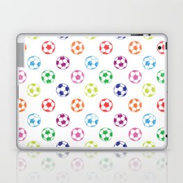 Soccer balls doodle pattern. Digital Illustration Background Laptop Skin