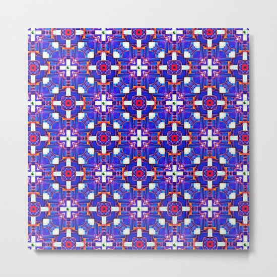 Cobalt Intersect Metal Print