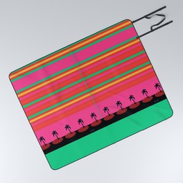 PALM TREES PINK AND GREEN Picnic Blanket