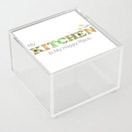 Gourmet Kitchen Art - My Kitchen Is My Happy Place Acrylic Box