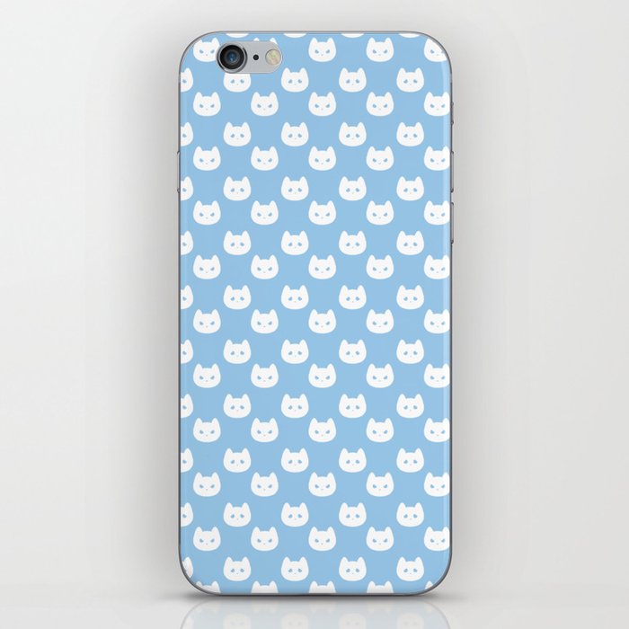 Kitty Dots in Blue iPhone Skin
