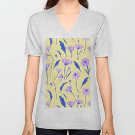 Be Your Own Yellow Flower Garden V Neck T Shirt