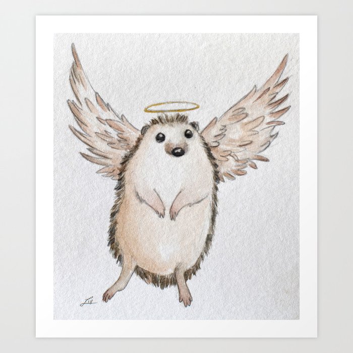 Angel hedgehog Art Print